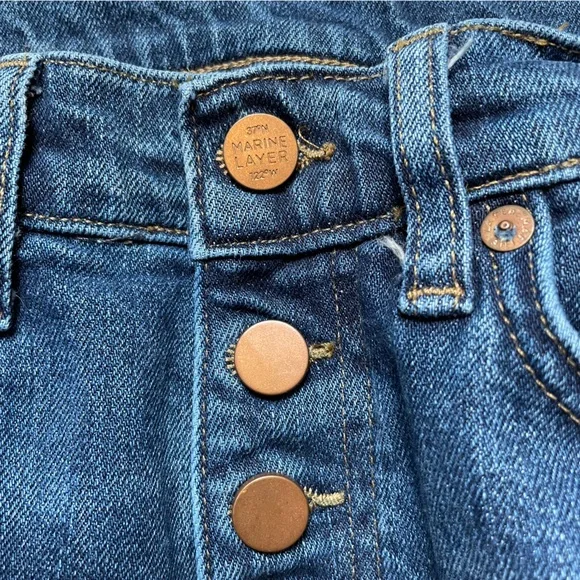 Marine Layer Wide Leg Cropped Jeans - Picture 6 of 9